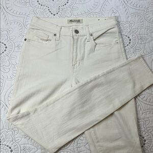 Madewell White High Riser Skinny Jeans - 5 Pocket Women’s Denim Pants - 25/0